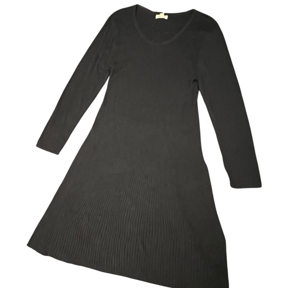 Style & Co Sweater Dress Ribbed Knit Long Sleeve Casual‎ Black 2X NEW Fitted $70